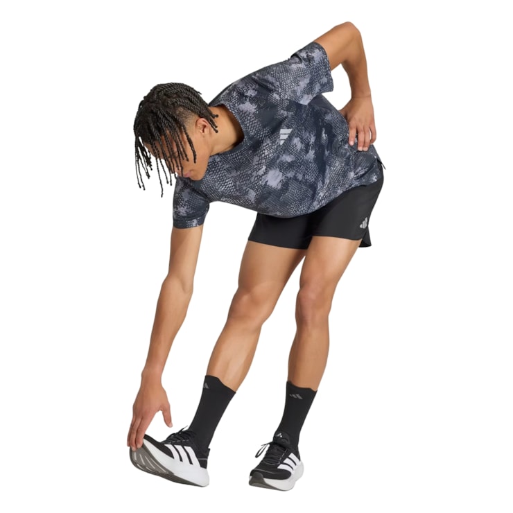 Camiseta Adidas Animal Print Adi365 Iconic Masculina - Cinza