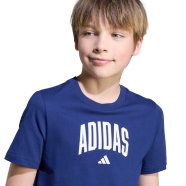 Camiseta Adidas Collegiate Infantil - Azul Escuro
