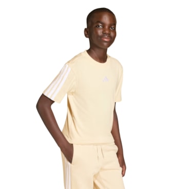 Camiseta Adidas Essentials Infantil - Bege