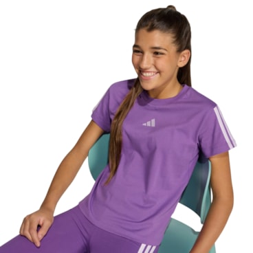 Camiseta Adidas Essentials Infantil - Lilás