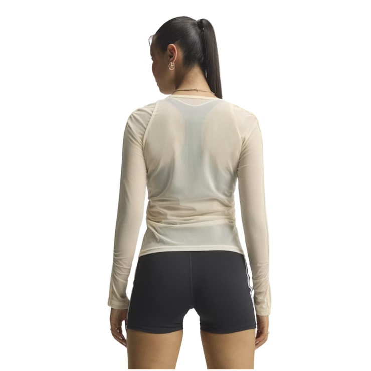 Camiseta Adidas Manga Longa Originals Sport Feminina - Bege