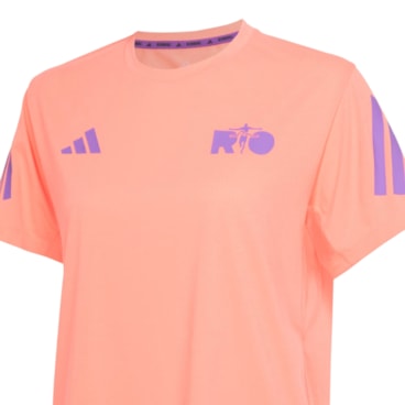 Camiseta Adidas Maratona do Rio 2026 Feminina - Laranja