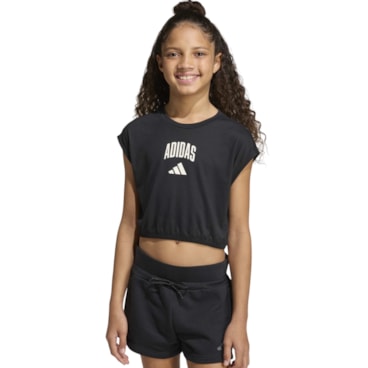 Camiseta Adidas Seasonals Collegiate Infantil - Preta