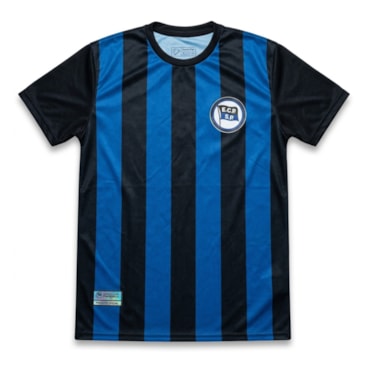 Camiseta Esporte Clube Pinheiros Colmeia Listrada Masculina - Azul/Preta