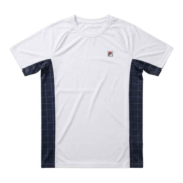Camiseta Fila Grid Match Masculina - Branca/Marinho