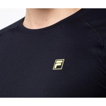 Camiseta Fila Grid Match Masculina - Preta/Verde