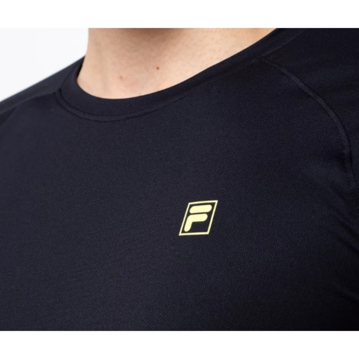 Camiseta Fila Grid Match Masculina - Preta/Verde