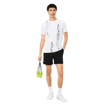 Camiseta  Lacoste Medvedev Us Open  Daniil Medvedev Masculina - Branca