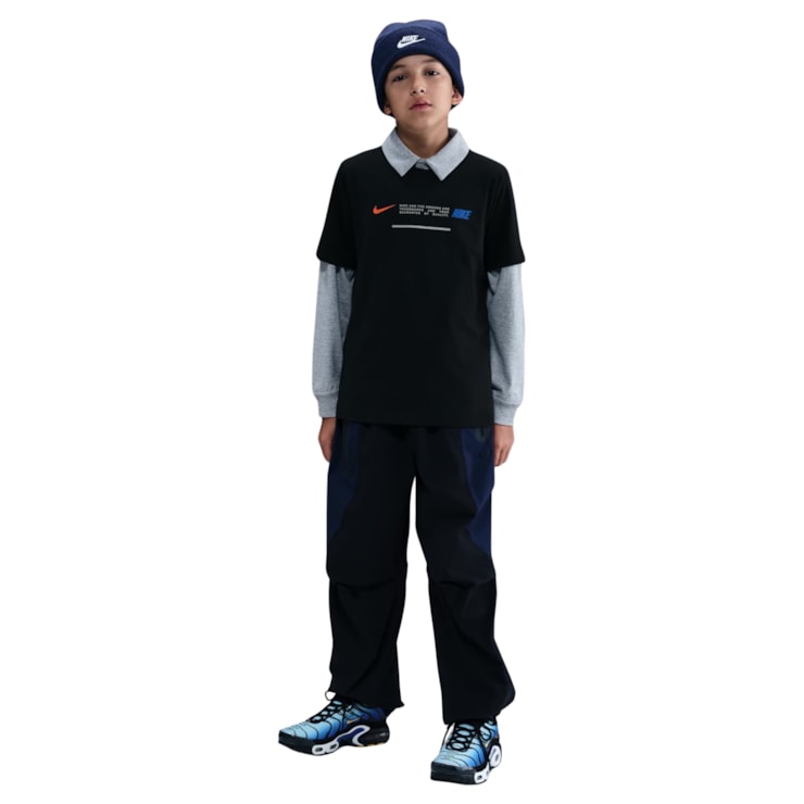 Camiseta Nike Club Brand Energy Infantil - Preta