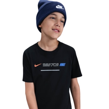 Camiseta Nike Club Brand Energy Infantil - Preta