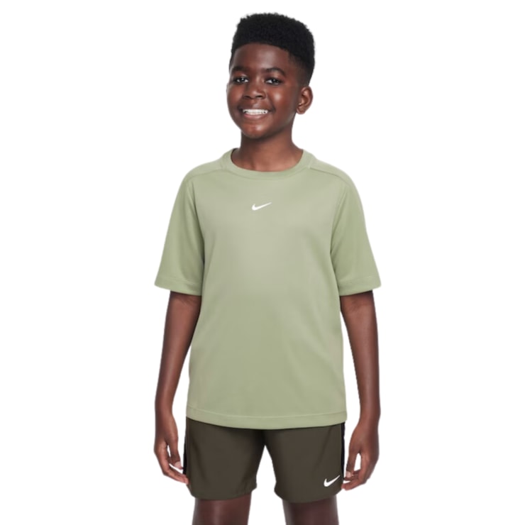 Camiseta Nike Dri-Fit Multi Infantil - Verde Claro