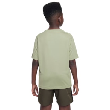 Camiseta Nike Dri-Fit Multi Infantil - Verde Claro