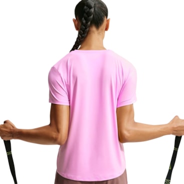 Camiseta Nike Dri-Fit One Slim Feminina - Rosa Claro