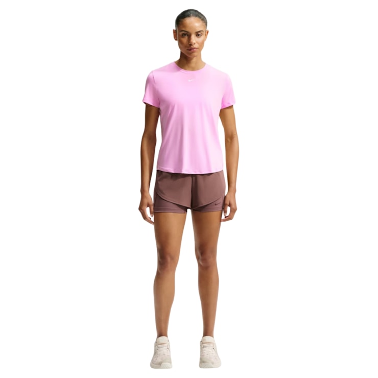 Camiseta Nike Dri-Fit One Slim Feminina - Rosa Claro