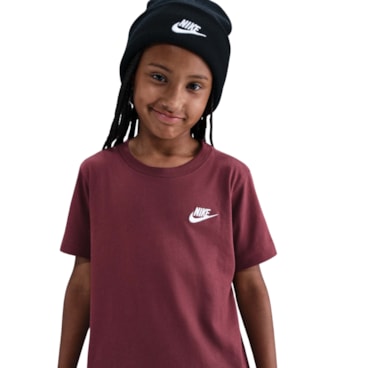 Camiseta Nike Sportswear Tee Futura Infantil - Vinho
