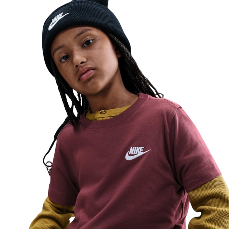 Camiseta Nike Sportswear Tee Futura Infantil - Vinho
