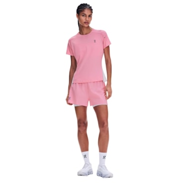 Camiseta On Performance-T Feminina - Rosa/Branco