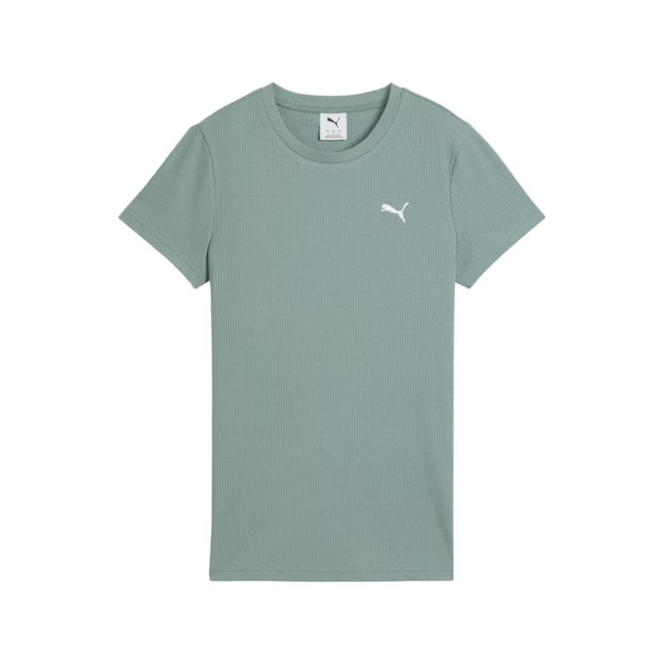 Camiseta Puma Ess Elevated Rib Feminina - Verde