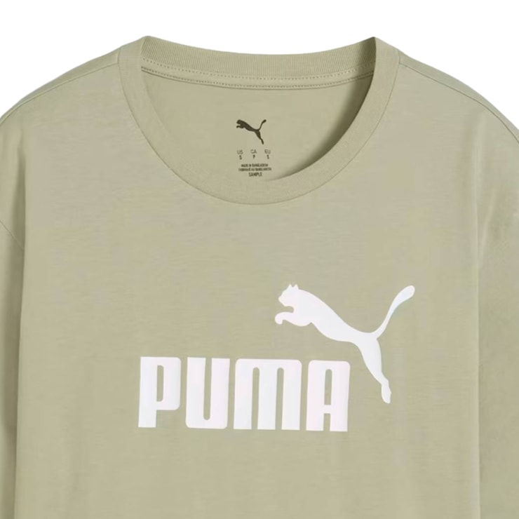 Camiseta Puma Essentials Cropped Relaxed Feminina - Verde