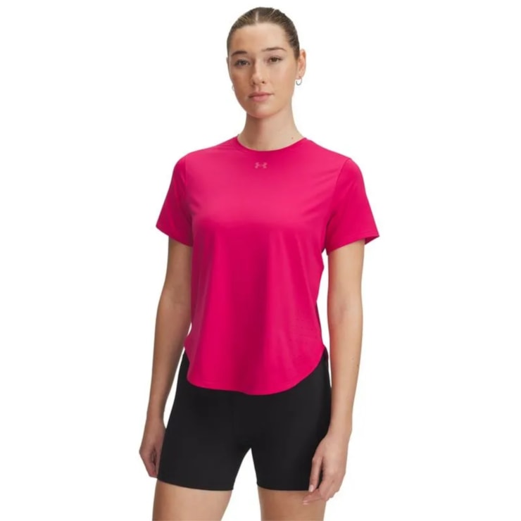 Camiseta Under Armour Launch Elite Feminina - Rosa Escuro