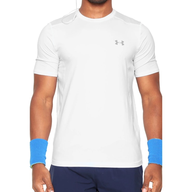 Camiseta Under Armour Raid SS Masculina - Branca