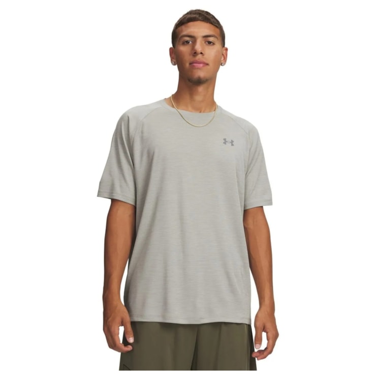 Camiseta Under Armour Tech Textured Masculina - Cinza