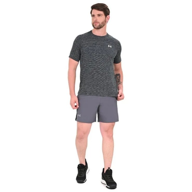 Camiseta Under Armour Tech Textured Masculina - Preta Mescla