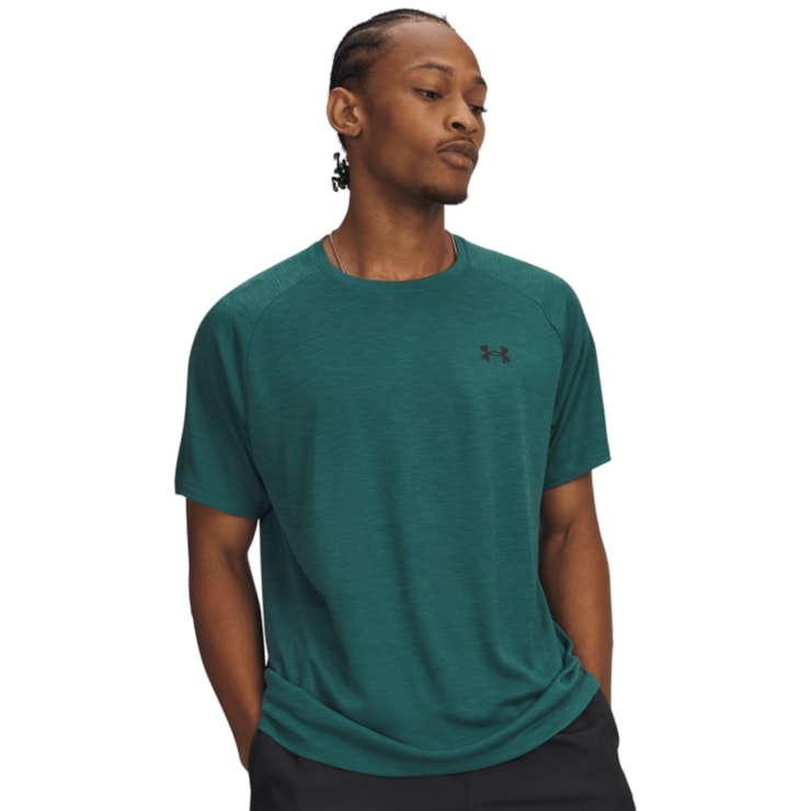 Camiseta Under Armour Tech Textured Masculina - Verde