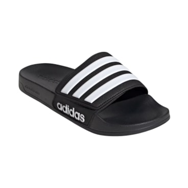 Chinelo Adidas Adilette Shower Velcro Unissex - Preto