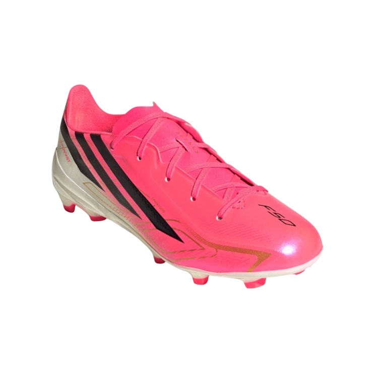 Chuteira Campo Adidas F50 Hyperfast League Infantil - Rosa