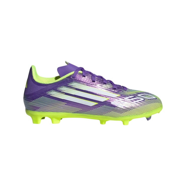 Chuteira Campo Adidas F50 League Firm Multi-Ground Infantil - Roxa/Amarela