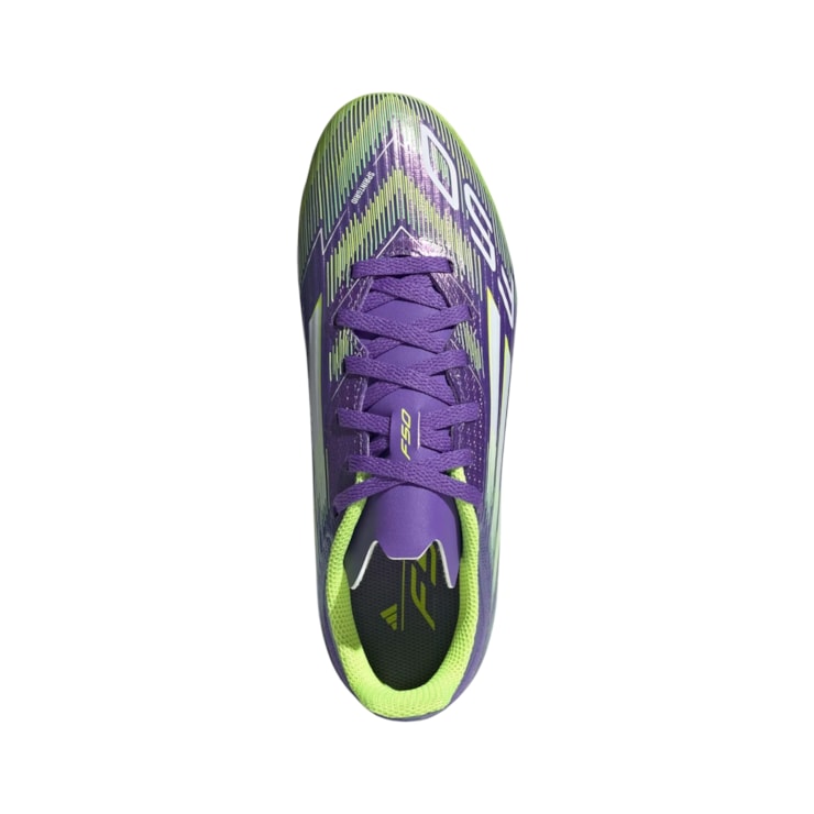 Chuteira Campo Adidas F50 League Firm Multi-Ground Infantil - Roxa/Amarela