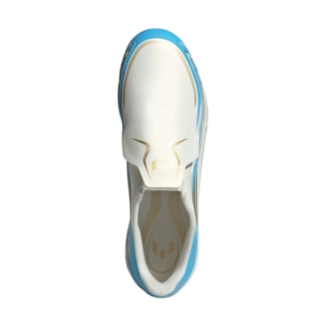 Chuteira Campo Adidas F50 Messi League Infantil - Bege/Azul