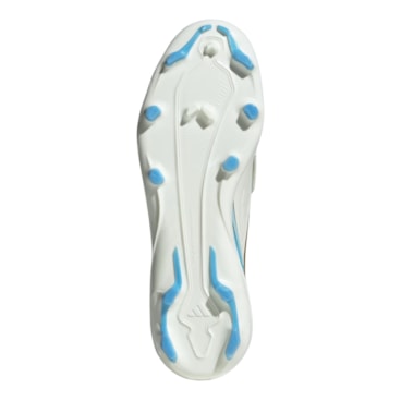 Chuteira Campo Adidas F50 Messi League Infantil - Bege/Azul