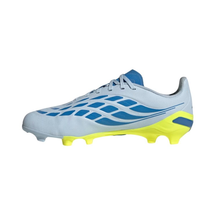 Chuteira Campo Adidas Predator League Infantil - Azul/Amarelo