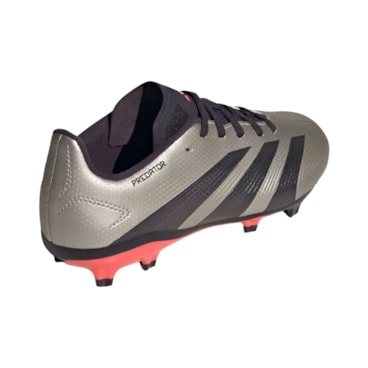 Chuteira Campo Adidas Predator League Low Infantil - Cinza Metálica