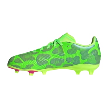 Chuteira Campo Adidas Predator League Low Infantil - Verde/Rosa