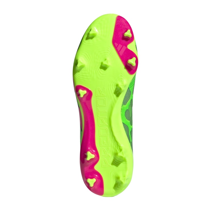 Chuteira Campo Adidas Predator League Low Infantil - Verde/Rosa
