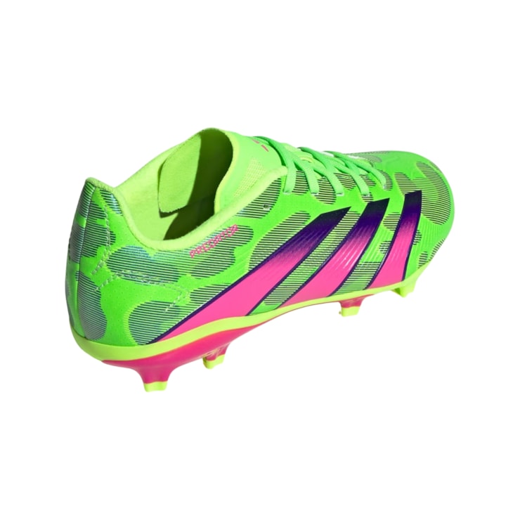 Chuteira Campo Adidas Predator League Low Infantil - Verde/Rosa