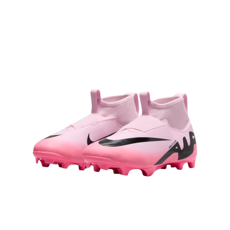 Chuteira Campo Nike Mercurial Zoom Superfly 9 Academy Infantil - Rosa