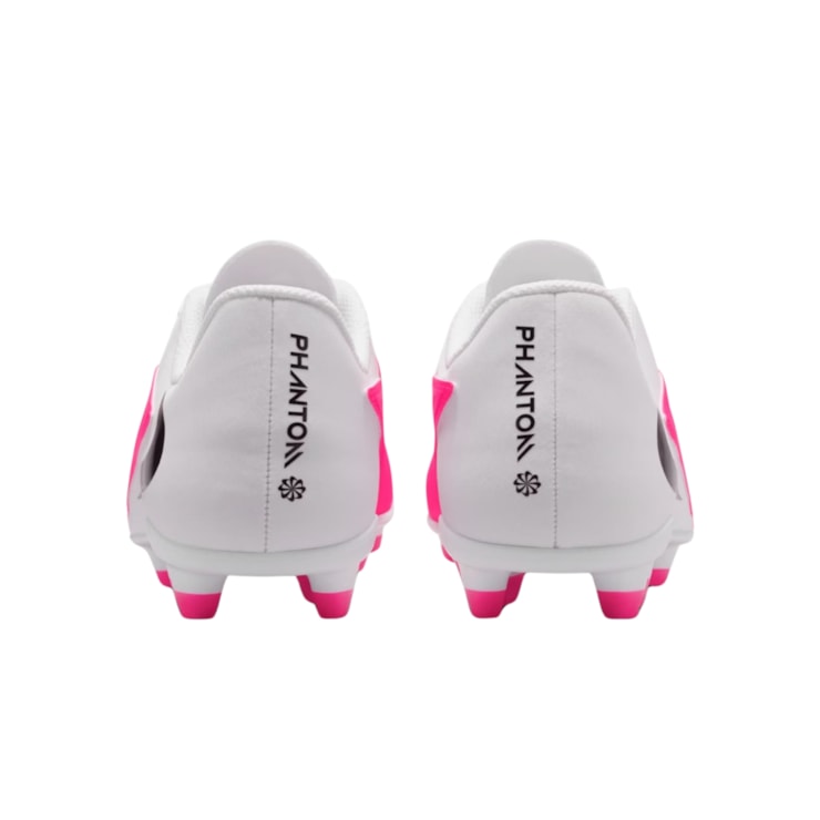 Chuteira Campo Nike Phantom 6 Club Low Infantil - Rosa/Branca