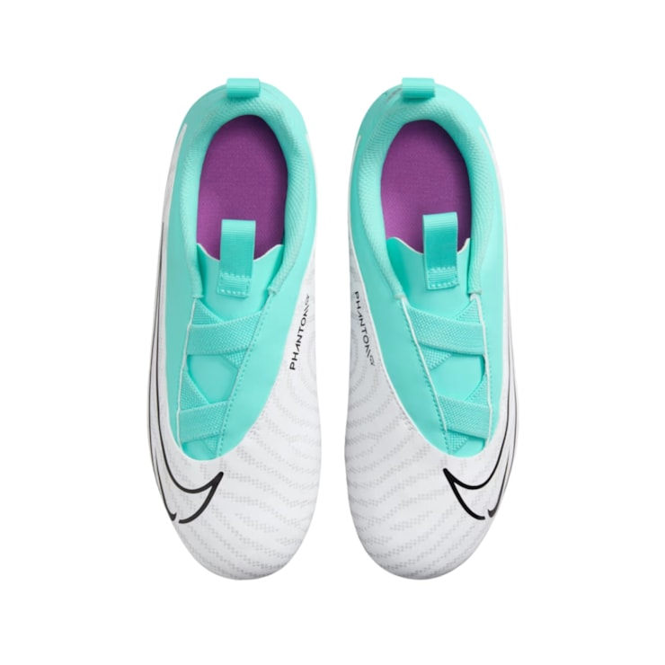 Chuteira Campo Nike Phantom Gx Academy Fg Infantil - Branca/Verde