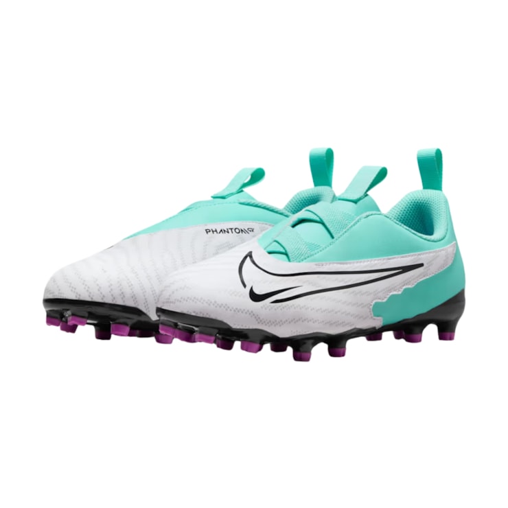 Chuteira Campo Nike Phantom Gx Academy Fg Infantil - Branca/Verde