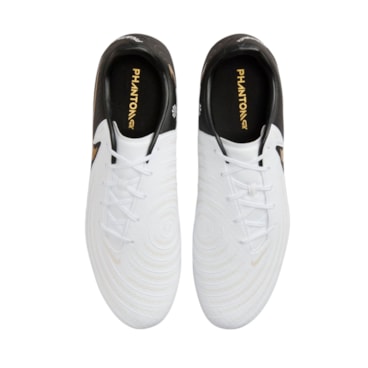 Chuteira Campo Nike Phantom Gx II Academy Masculina - Branca/Preta