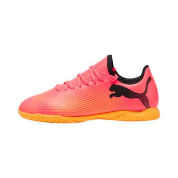 Chuteira De Futsal Future 7 Play Infantil - Laranja