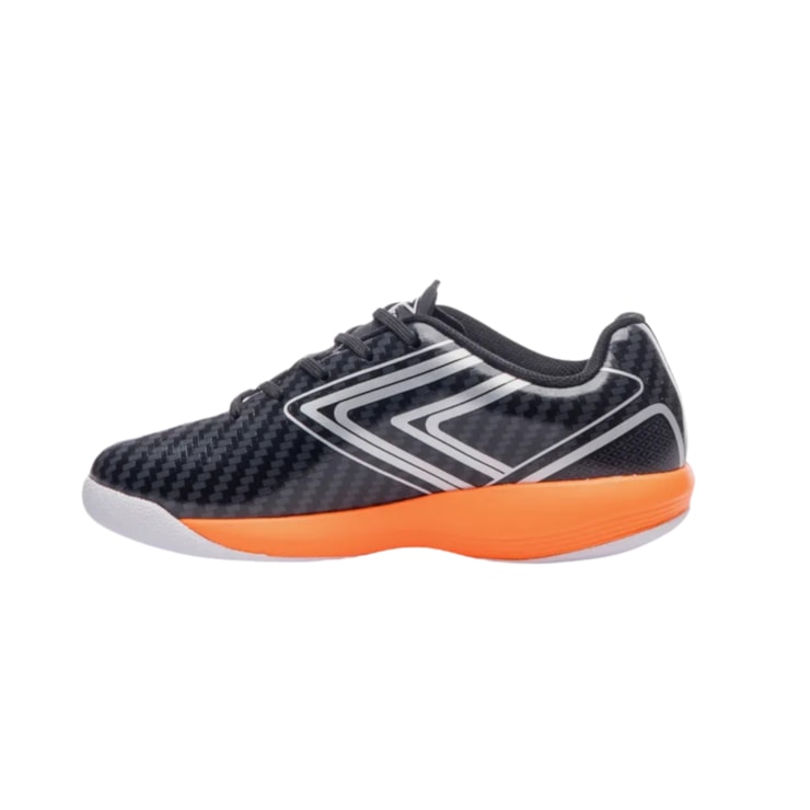 Chuteira Fustal Umbro Pro 5 Infantil - Preta/Laranja