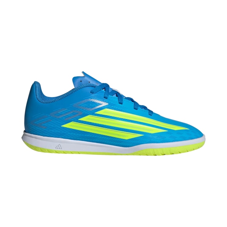 Chuteira Futsal Adidas F50 Club Infantil - Azul/Amarela