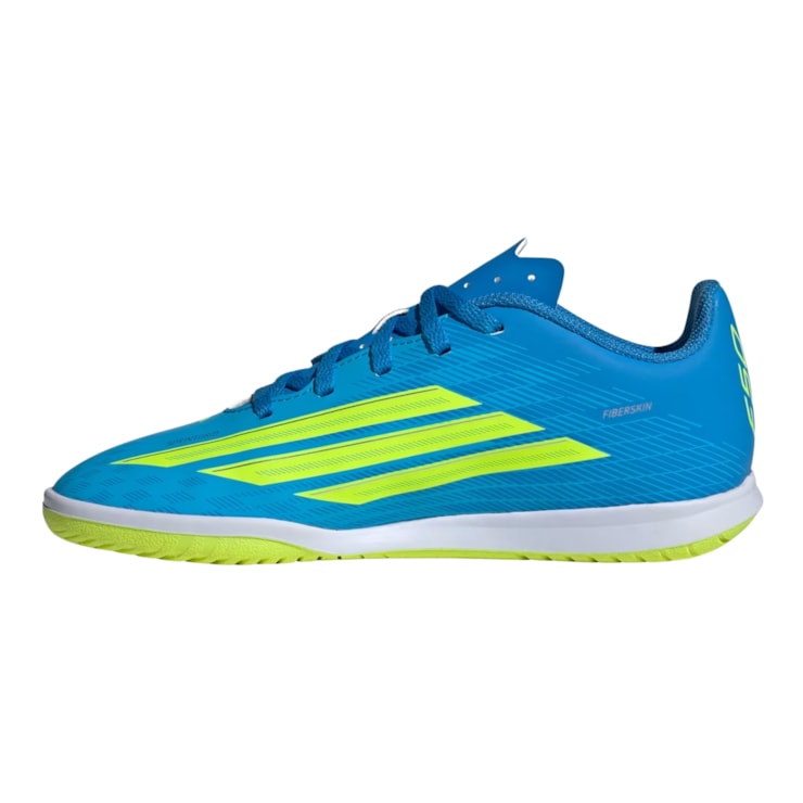 Chuteira Futsal Adidas F50 Club Infantil - Azul/Amarela