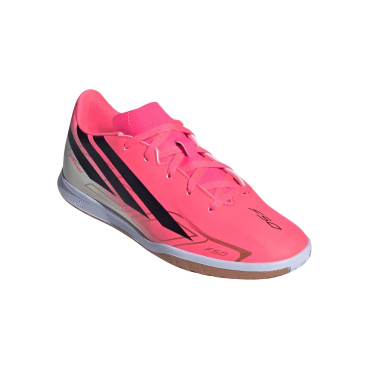 Chuteira Futsal Adidas F50 Hyperfast Club Infantil - Rosa