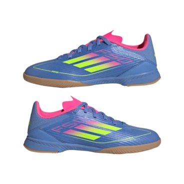 Chuteira Futsal Adidas F50 League Infantil - Azul